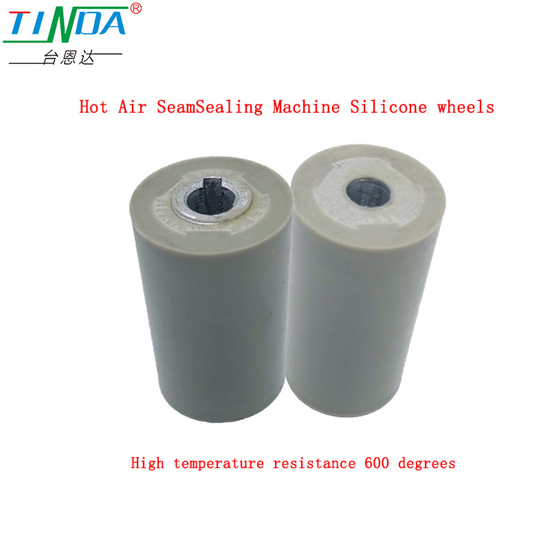 High Heat-Resistant Customized Grey Silicone Wheels Roller for NAWON Sewing Hot Air Seam Sealing Machine in Germany
