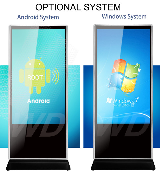 ROHS Certified TFT LCD Floor Standing Digital Signage Roadside