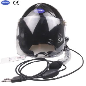 Noise Cancel PPG Black Helmet With Full Headset EN966 Certificated Paramotor