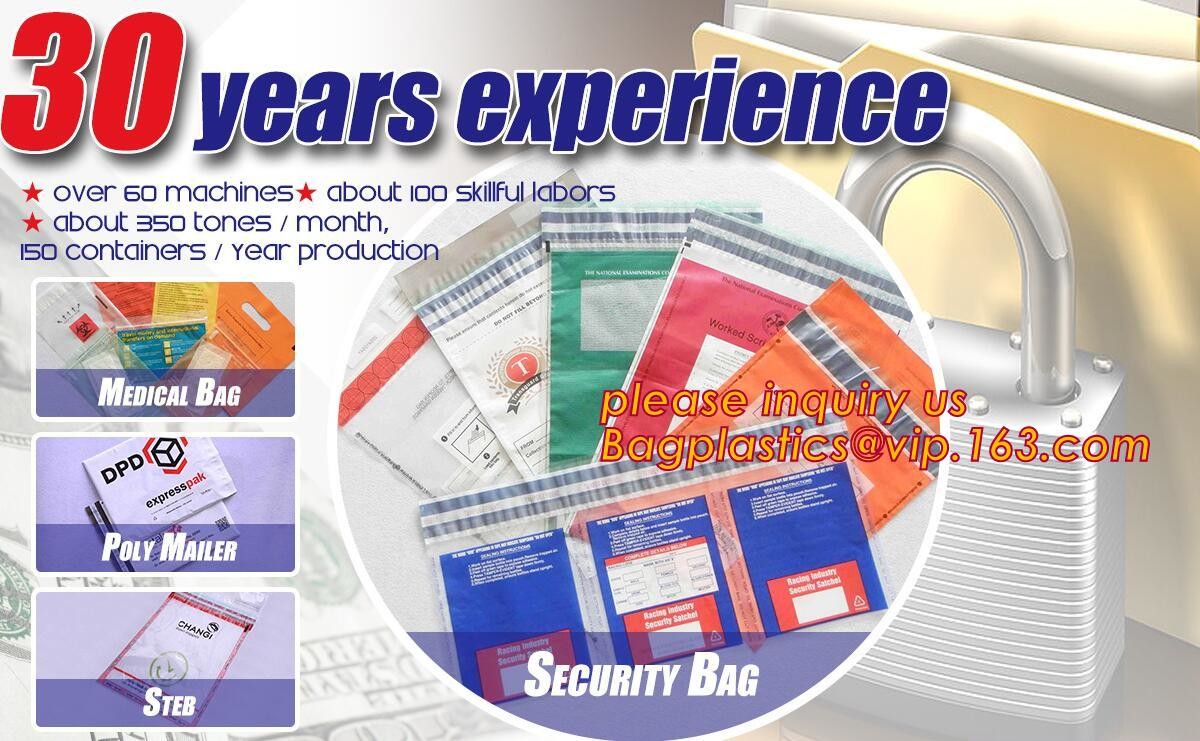 Personalised Mailing Bags Bank Tamper Evident Security Secure Courier