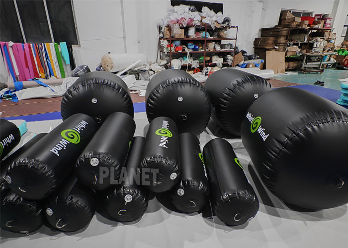 Black Custom Logo Airtight Inflatable Floating Boat PVC Marine Fenders