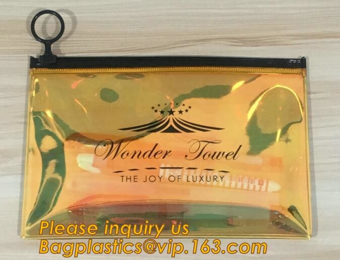 Plastic Bag OEM Custom PVC Loop Handle Image Printed Plastic Shopping Bag,Promotional Clear Waterproof Plastic Cosmetic