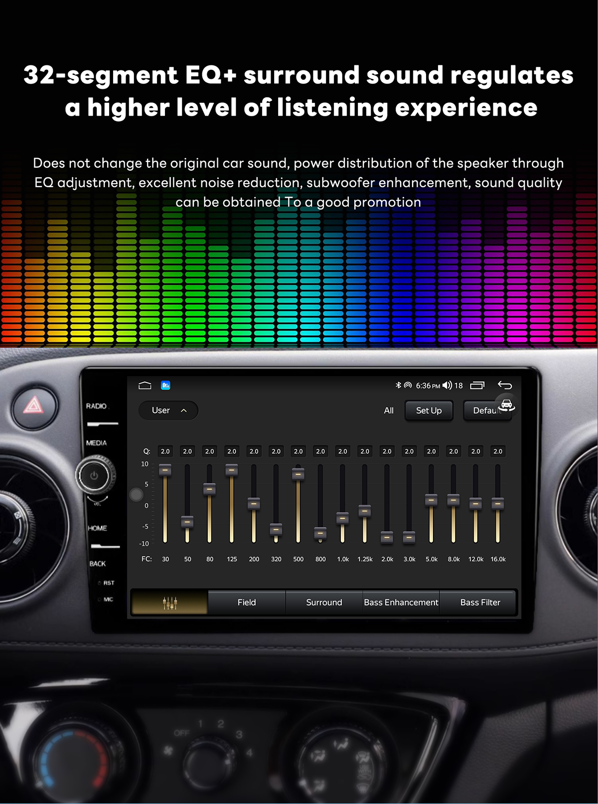 9 inch Car GPS Stereo Player with DSP 36 EQ Adjustment and Wired Carplay Android Auto