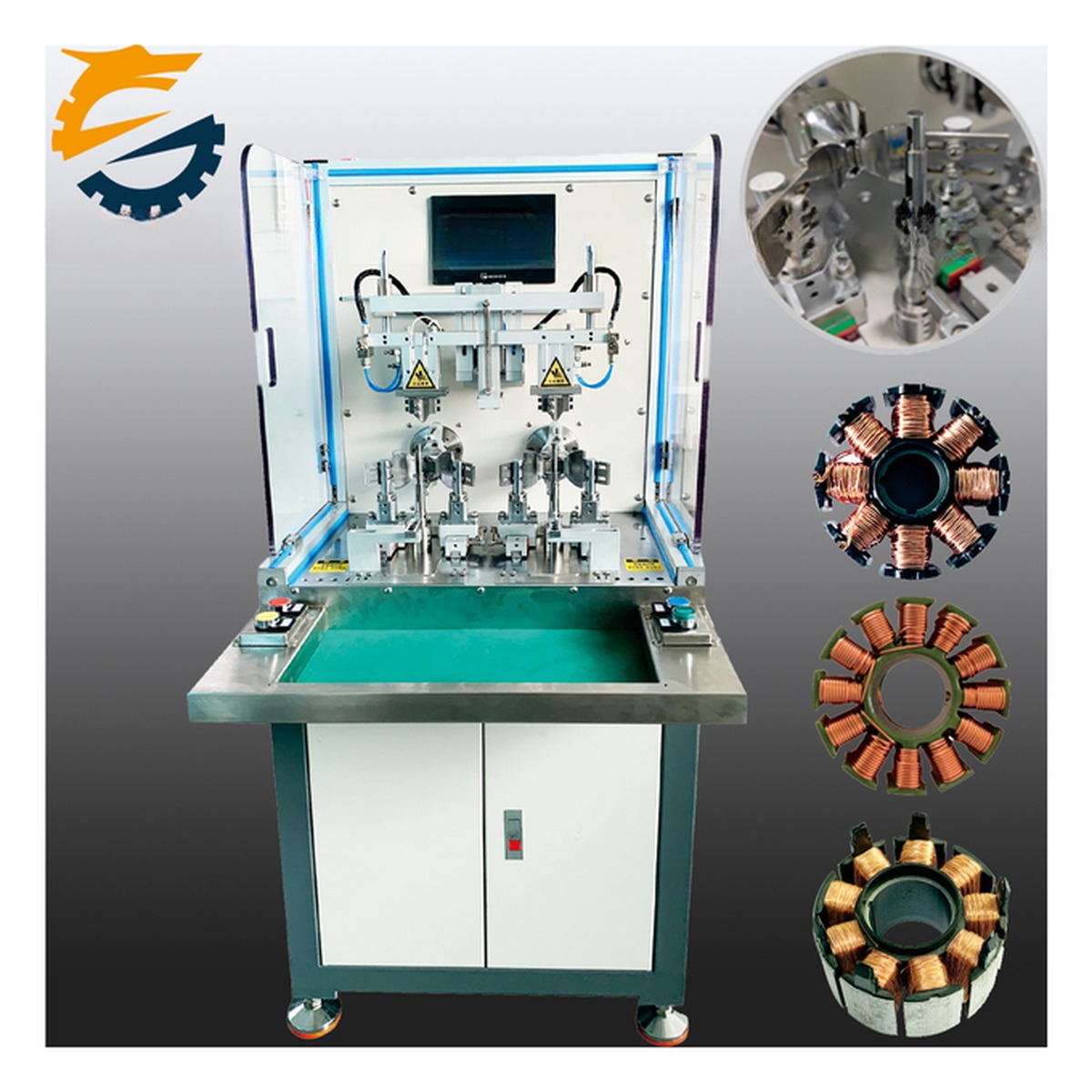 Main Blade Motor PLC Controller Automatic Coil Winding Machine for Motor Stator Winding