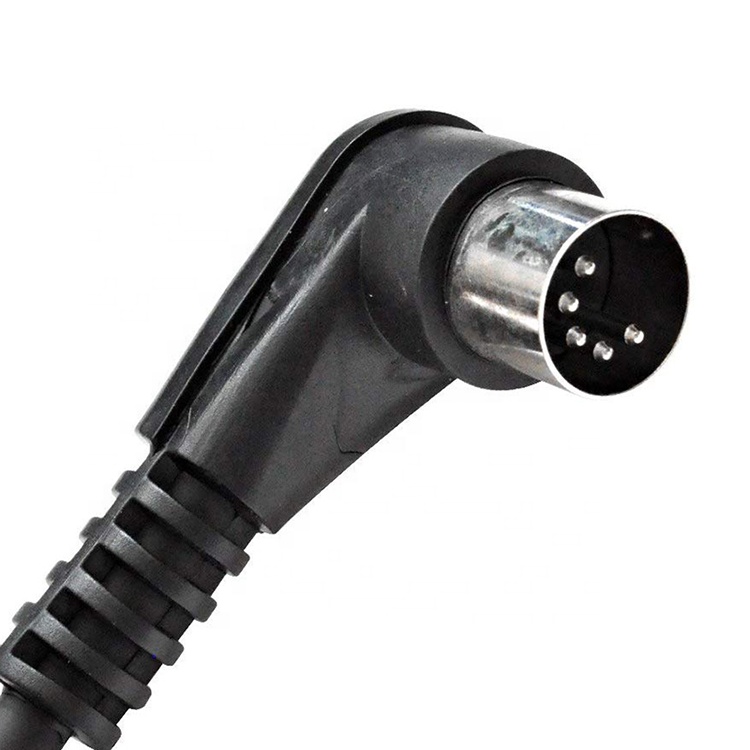 CUSTOM Factory Shield Right Angle Male to Male 5 Pin Din Connector Midi Cable