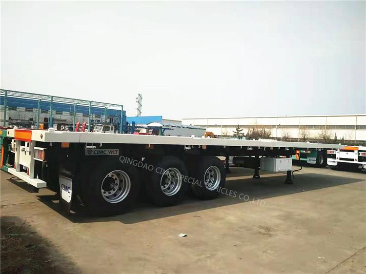 CIMC Tri - Axle Heavy Duty Semi Trailers 40ft High Flatbed Trailer With BPW Axles