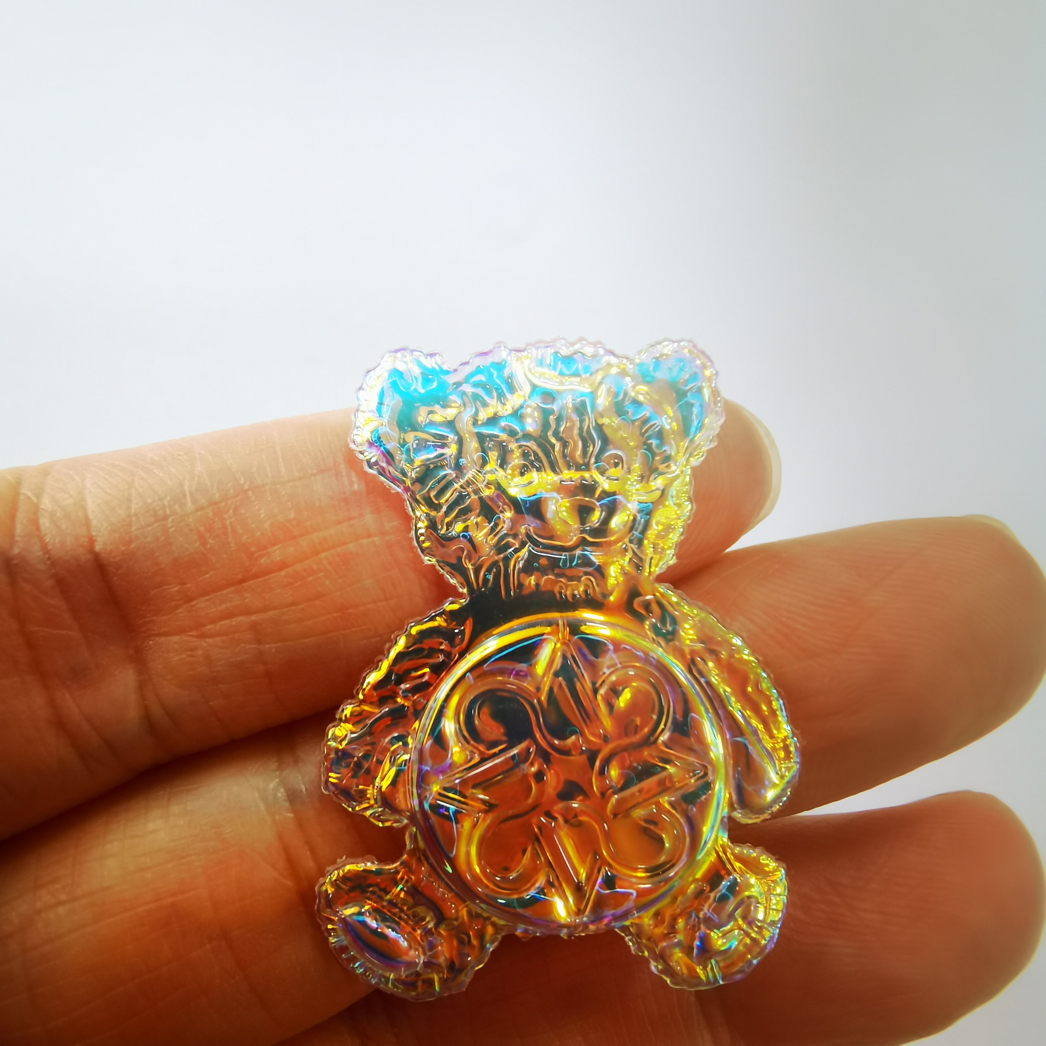 Magic Color TPU Custom Clothing Patches Bear Shape Washable Sustainable