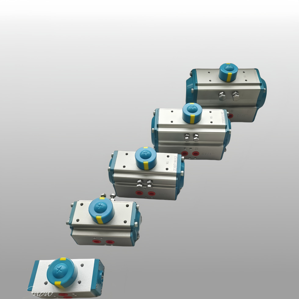  Double Acting Spring Return Pneumatic Actuator Rack And Pinion AT Series Customized Design Manufactures