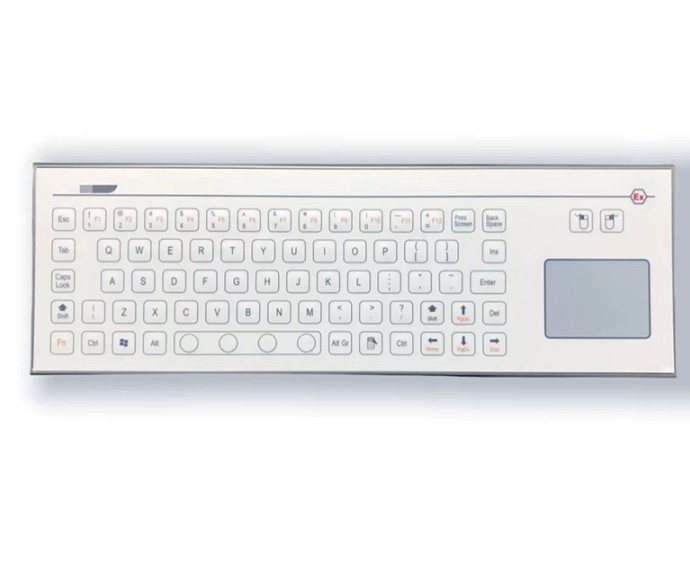 Customized Industrial Keyboard With TouchPad IP67 PET Explosion Proof Keyboard