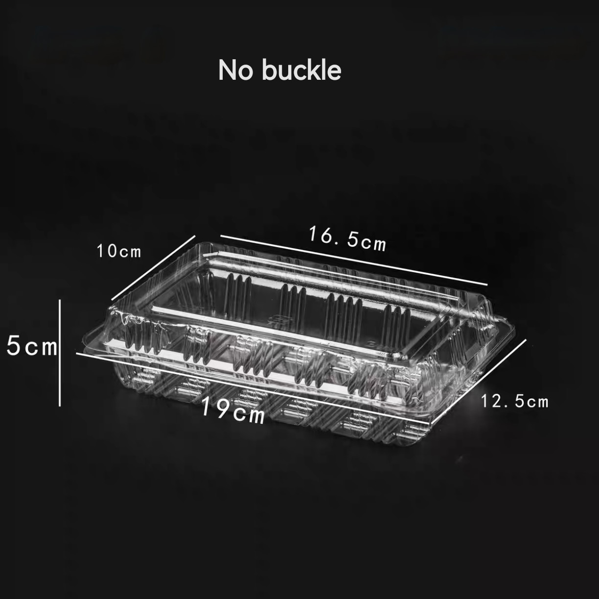 Disposable PET Plastic Transparent Clam Shell Hinge Vacuum Formed Cake Pastry Baking Takeout Clear Box Cover