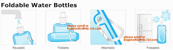 Customized Climbing Printed BPA Free Foldable T-shirt Shaped Bottle Collapsible Water Bottle Bag,250ml-600ml Foldable Co