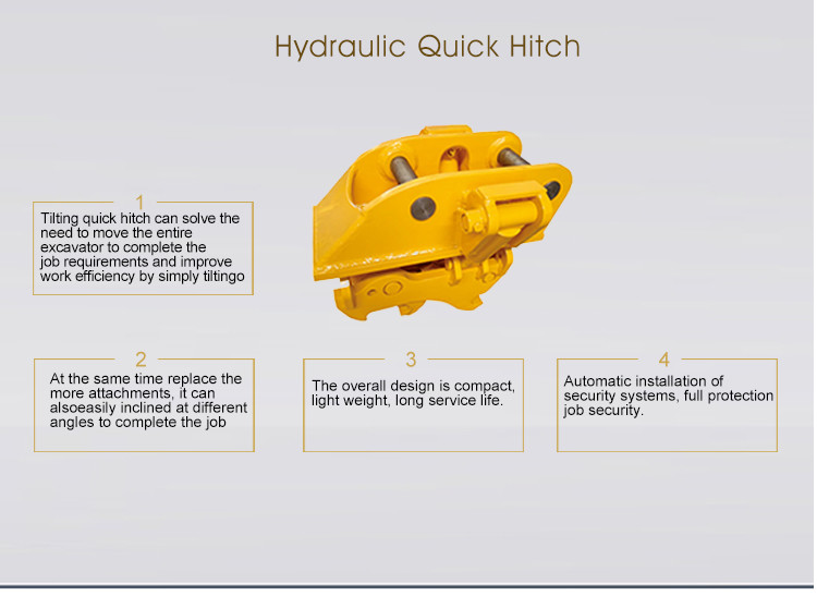 Excavator Hydraulic Double insurance Tilting type Quick Hitch
