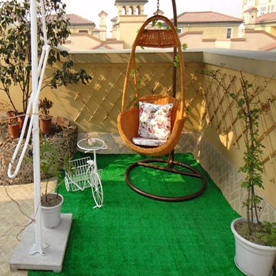 Artificial Garden Synthetic Turf / Balcony Outdoor Artificial Grass Customized Available