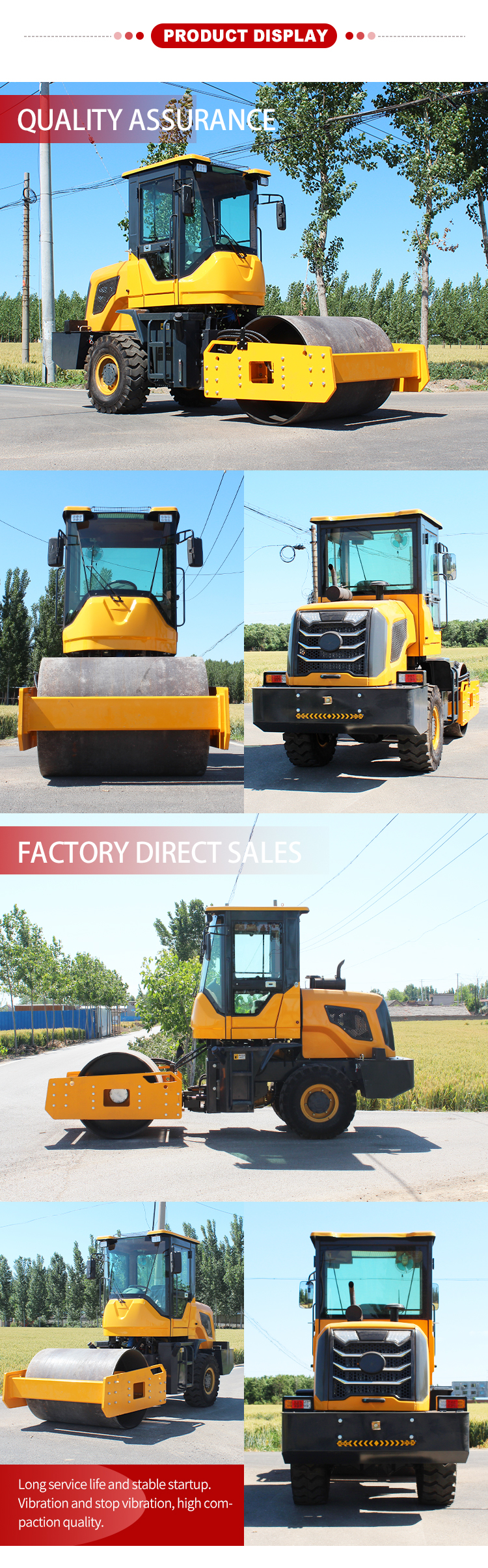 CHANGCHAI Engine Vibratory Roller for Smooth Asphalt Compaction on Asphalt Roads