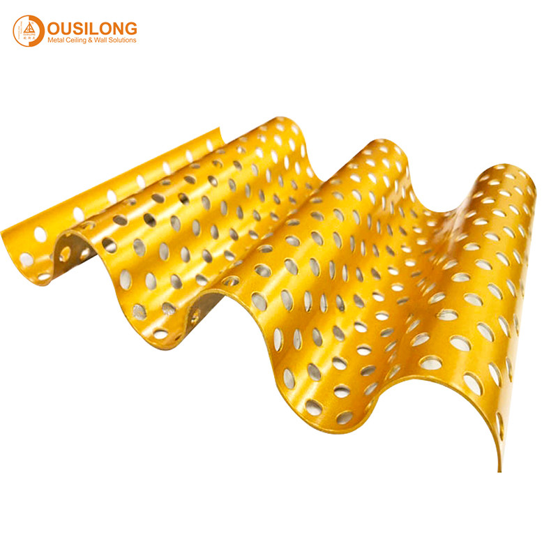 Weather Resistance Corrugated Aluminum Wall Panels Architectural Metal Tiles For Commercial Building