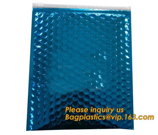 air mail metallic holographi rose gold bubble padded mailer / Zip lockkk bubble bag/ slider bubble bag,Holographic Factory