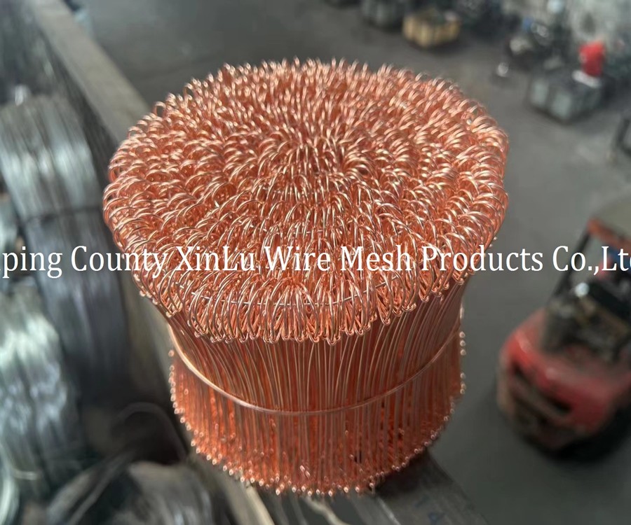 Twin Loop Rebar Galvanized Baling Wire Copper Coated Anti Rust Double Loop Bar Tie Wire