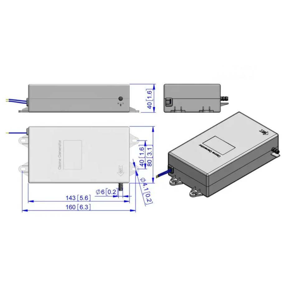 Flame-retardant Plastic Ozone Generator Cell for Washing Machine Integrated Module