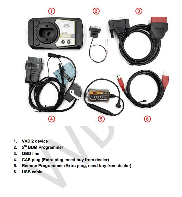 Original Xhorse VVDI2 V1.2.6 Commander Key Programmer for VW/ Audi / BMW/ Porsche