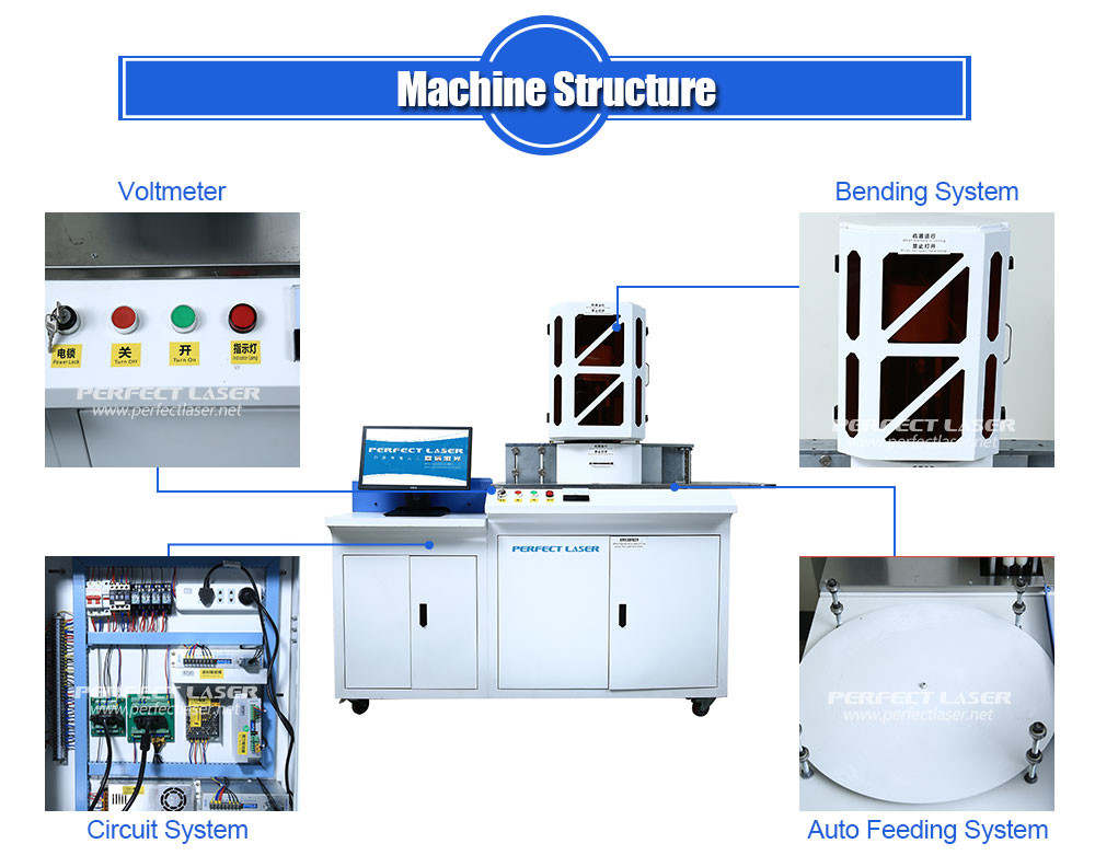 Multi-Functional CNC Automatic Flat Coil Stainless Carbon Steel LED Logo Number Channel Letter Benders Bending Machine