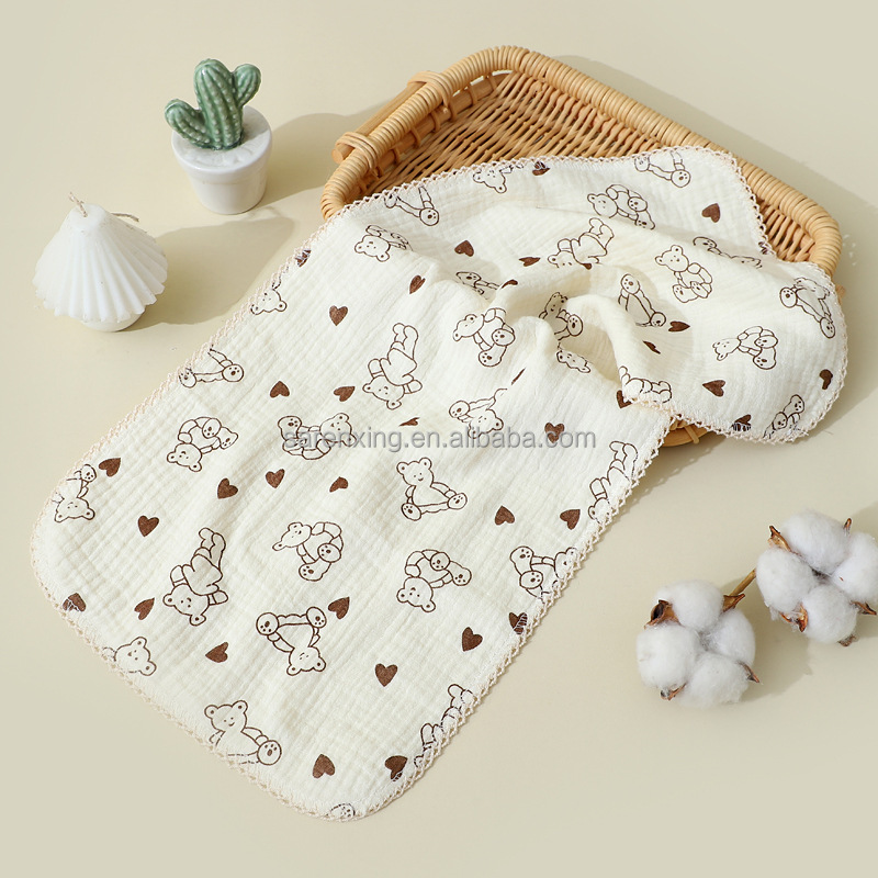Animal Print 100% Cotton Custom Cartoon Printed Woven Baby Kids Small Mini Face Towel