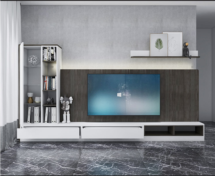 1800 X 400 X 450mm Living Room TV Shelves Solid Wood Tv Cabinet For Villa