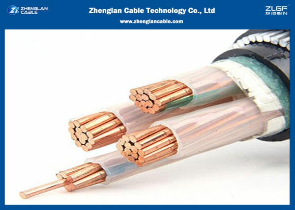 4c XLPE Insulated Armoured Power Cable, PVC Sheath （AL/CU/PVC/XLPE/STA/NYBY