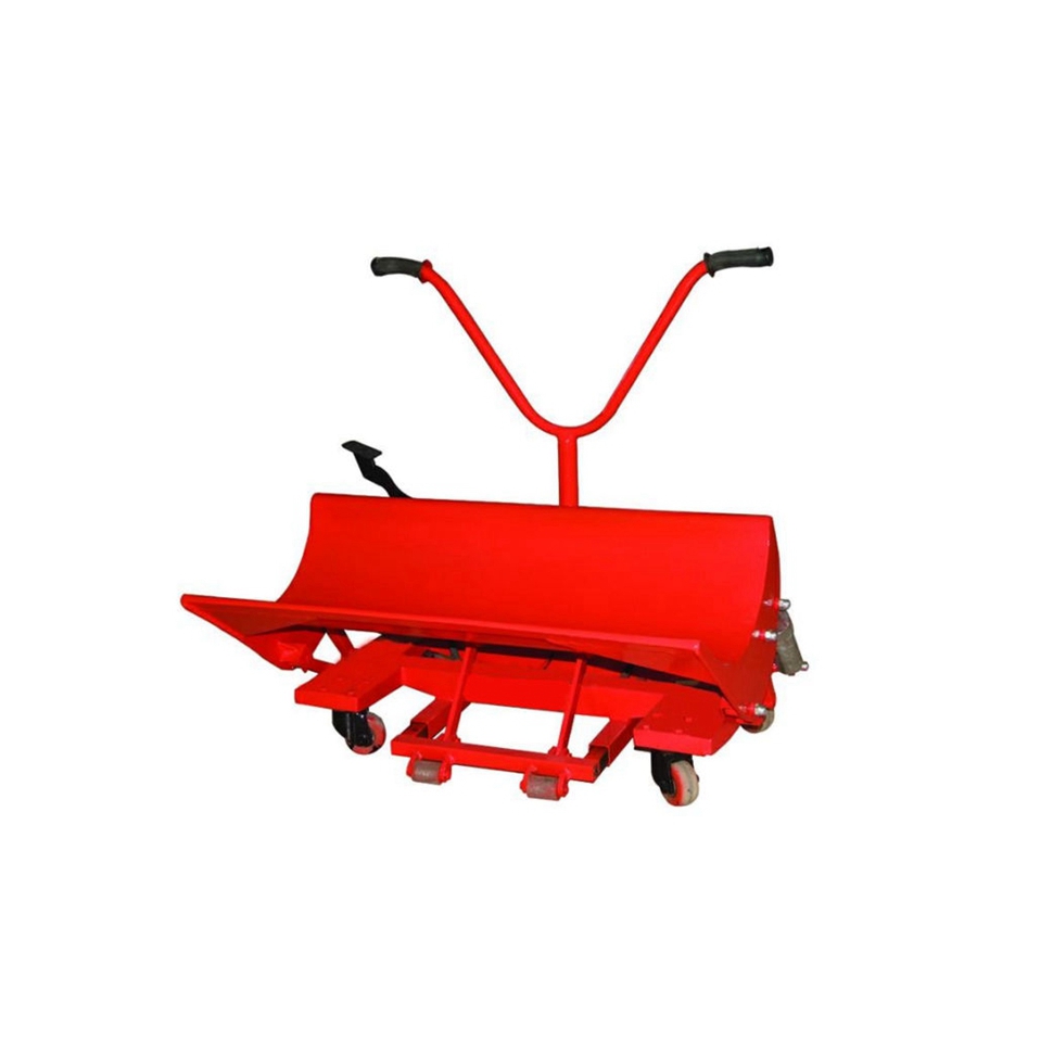 Yellow Warp Beam Pallet Truck Horizontal Transport Manual Fabric Pack And Roll Doffing Trolley
