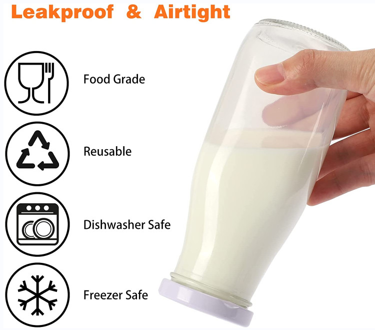 Reusable Bulk Kombucha Bottles 500ml 300ml Milk Bottles Transparent