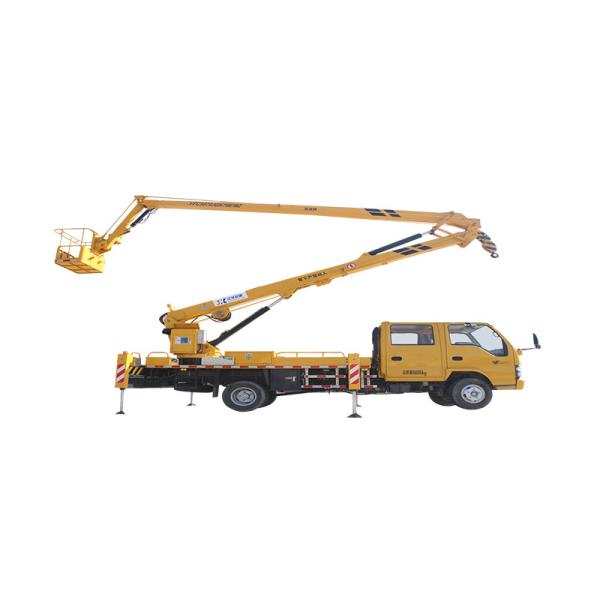 96kw High Power Truck Mounted Aerial Work Platform Large Table Size Compact