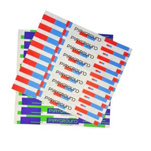 Custom Printed Tyvek Paper Wristbands with Snap Closure Waterproof Sequential