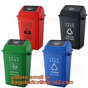 45L recycle trash bin recycle garbage bin/hospital trash cans, Mobile heavy duty
