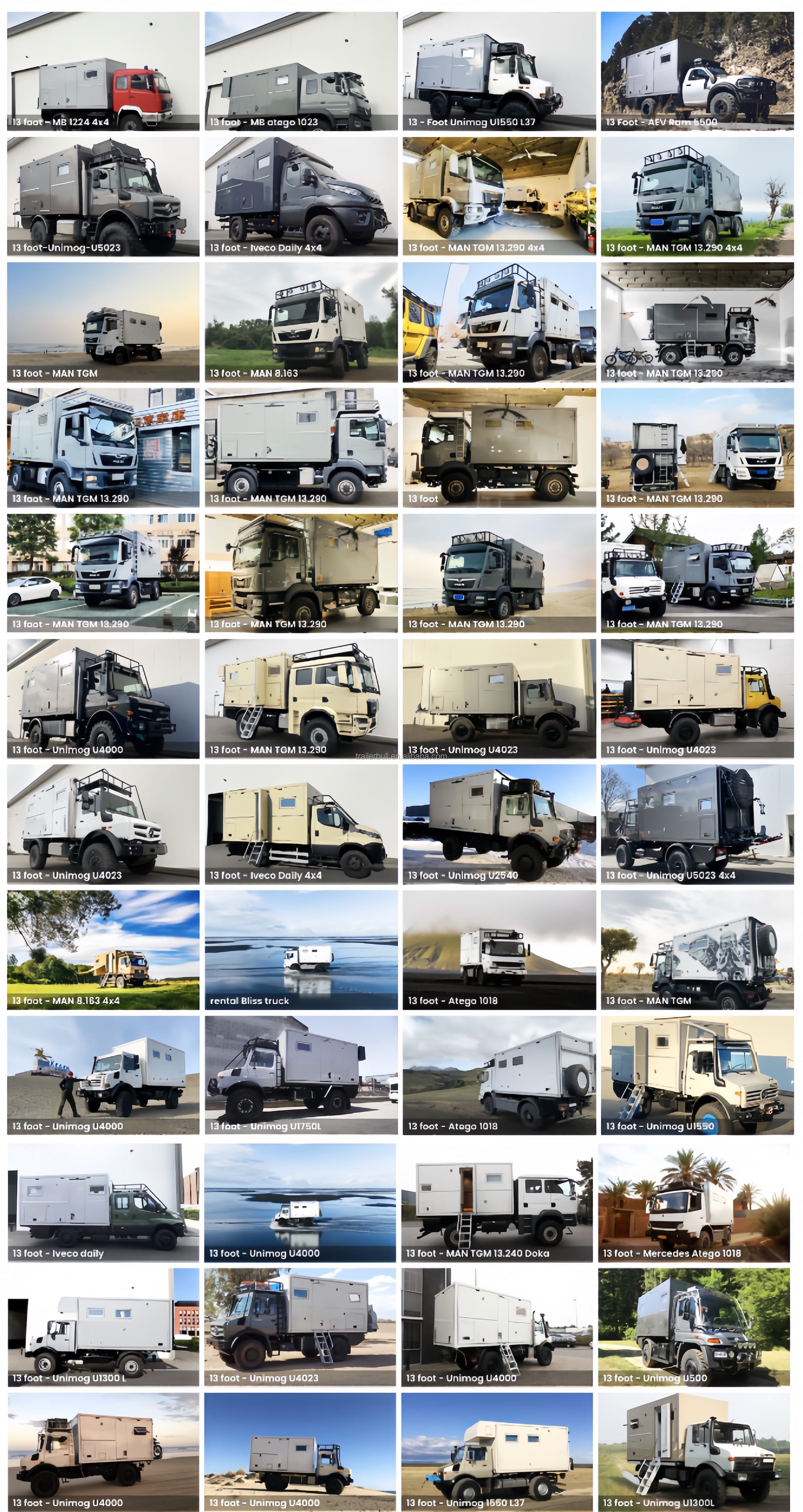 Temperature-Resistant 20ft Customizable Expedition Truck Camper Motorhome Box for RV