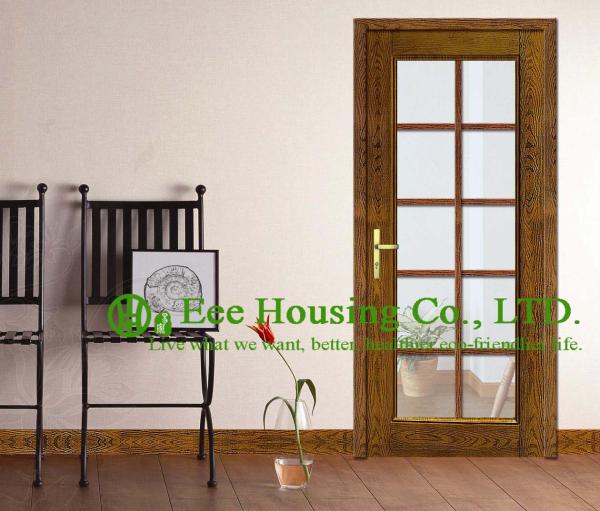 Energy efficient fiberglass SMC door With Glazing For Villas/Apartment, Inward