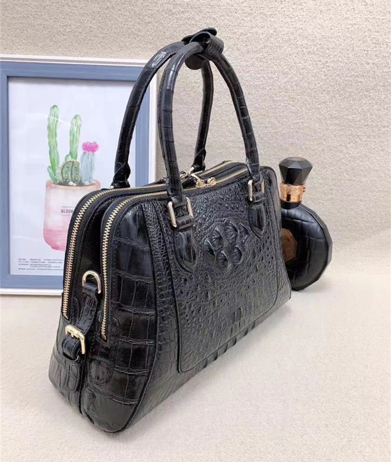 Exotic Genuine Crocodile Skin Women Shell Purse Authentic Alligator Leather Lady Single Shoulder Bag Female Handbag