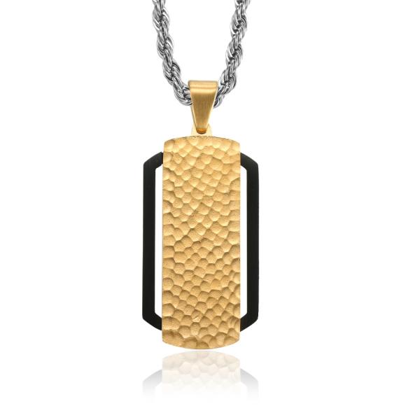 In Stock Stainless Steel and Gold Pendants Necklaces Factory Wholesale Men's