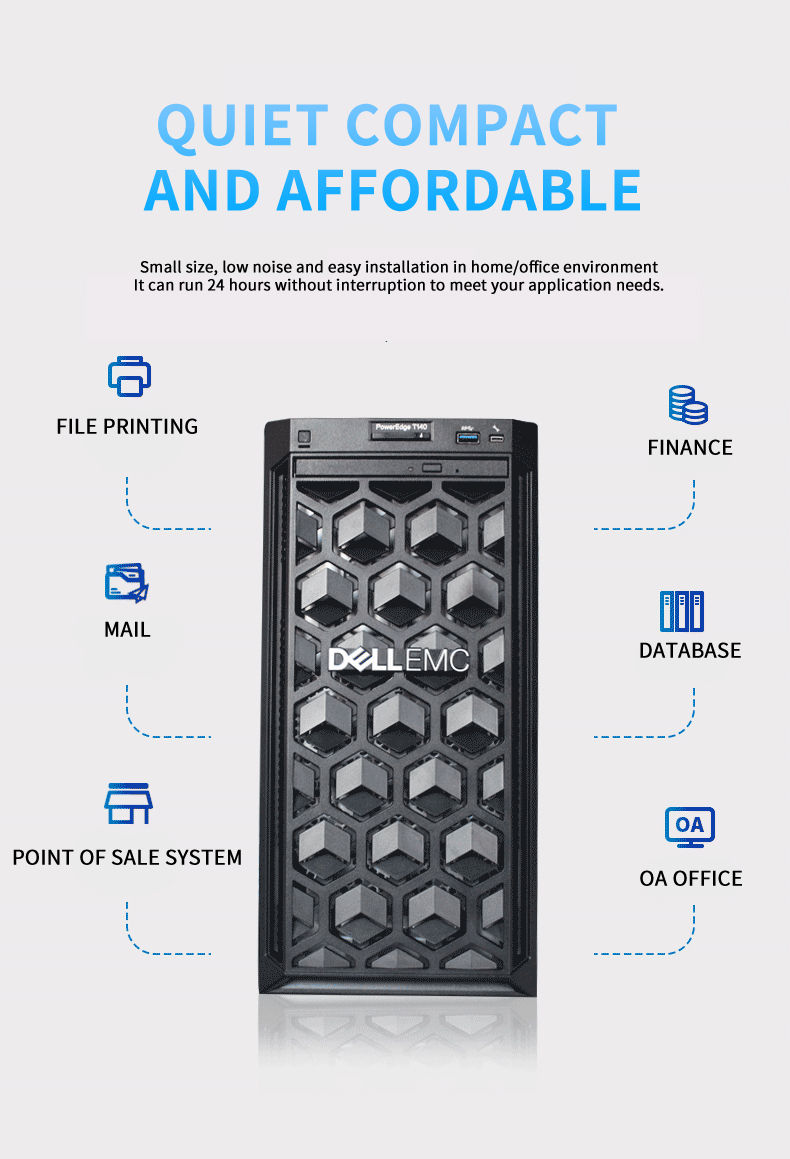 Dell PowerEdge T40 Server 2224G 8GECC 1T DVDRW tower server