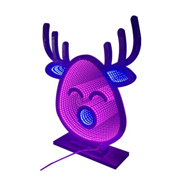 Christmas Deer Lamp LED Light Strip Acrylic Magic Mirror for Festive Lighting