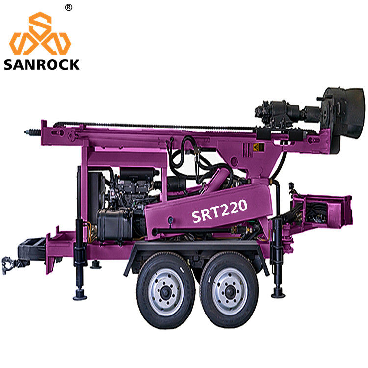 Portable Water Well Drilling Rig Small Trailer Mounted Water Borehole Drilling Machine