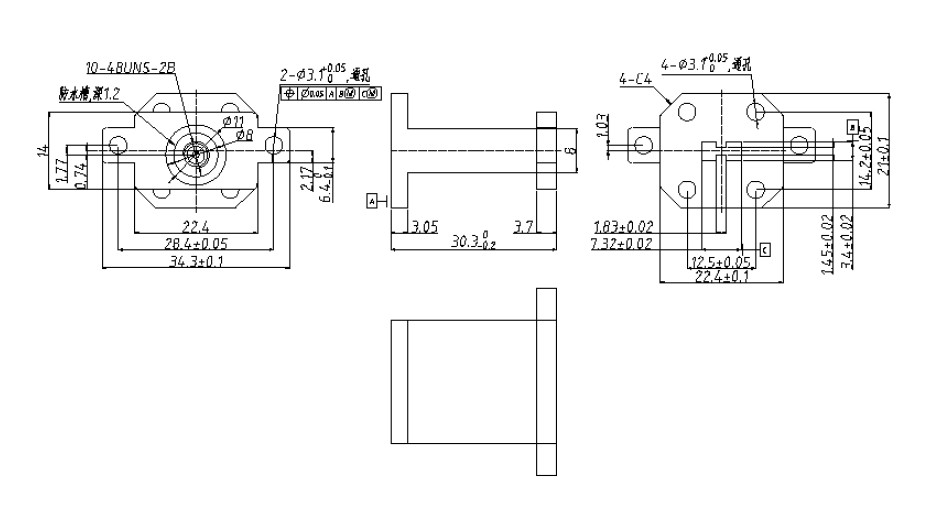 40GHz Waveguide To Coax Adapter