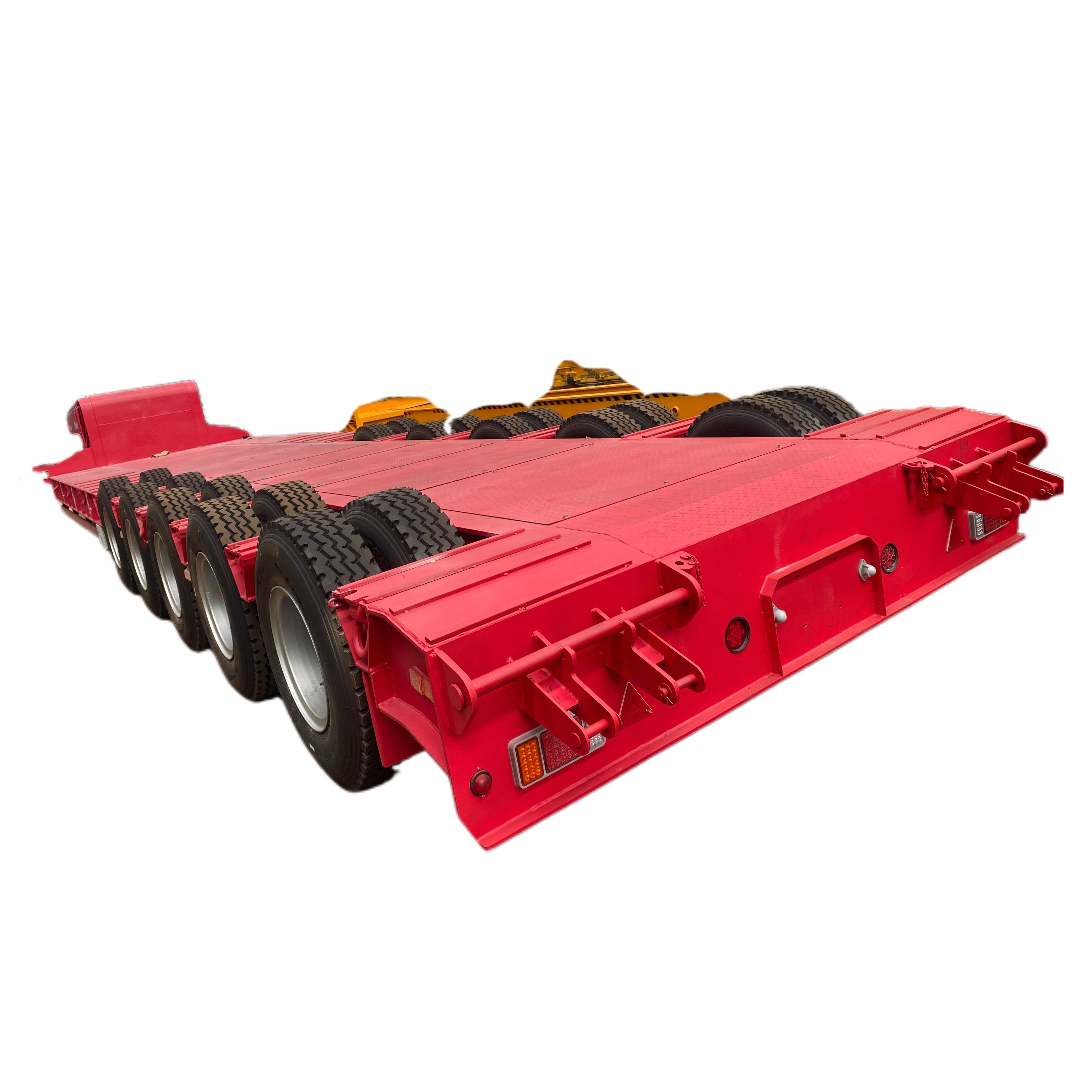 Max Payload 100 Tons CiMC 6-axis 60 T 80 120 tons lowbed semi trailer with Standard 28Ton Landing Gear