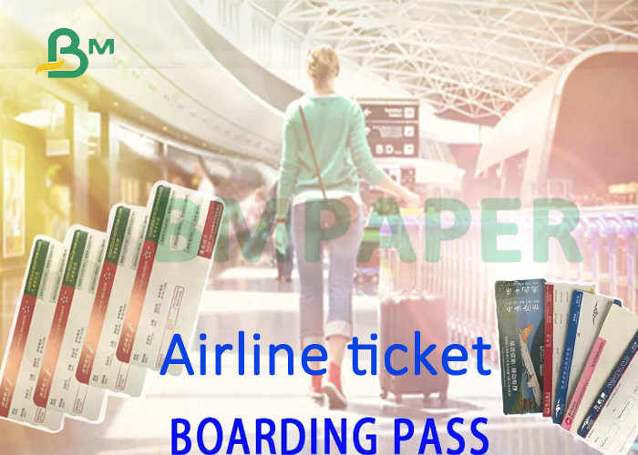 Blank White C2S Thermal Coated Paper Board For Printing Airline Tickets