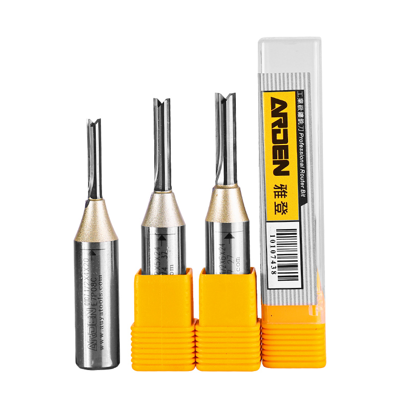 Customized Carbide 2F Straight Bit 6.35 mm Cnc End Milling Cutter for Wood Cutting Tool Router Bit Tct Arden