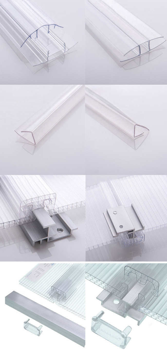 Fire Retardant Waterproof Polycarbonate F Profile