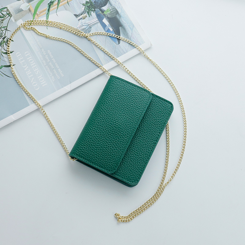 Letter Card Holder Wallets Money Bag Lanyard Chain Gift Card Slim Business Male