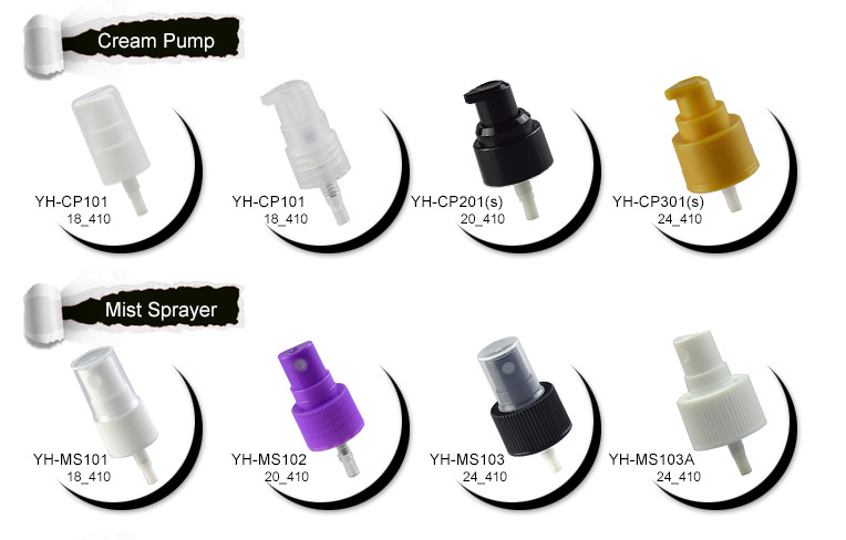 30ml 60ml Cosmetic Spray Bottle PET Clear Pump Bottle With White Spray Lids