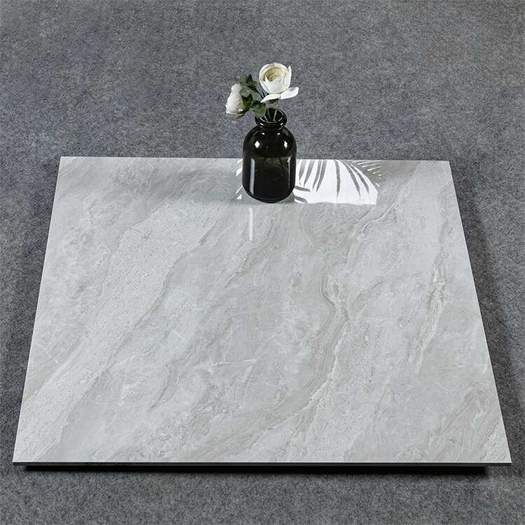 Full Glazed Polished Large Slab Porcelain Floor Tiles Marble Grain