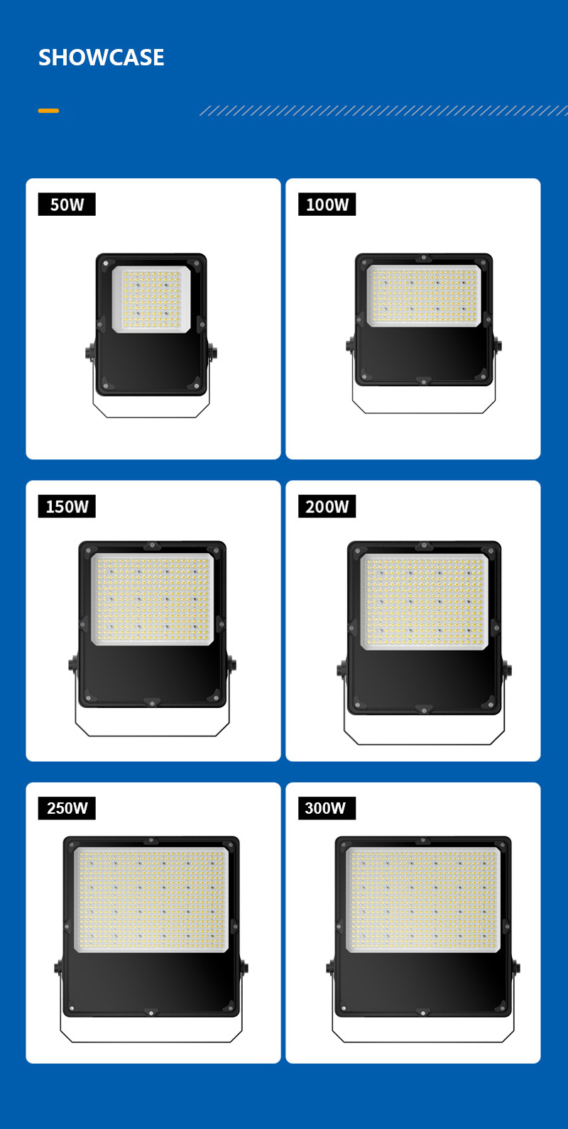 Ultra Thin LED Football Stadium Lights 300w Exterior Flood Lights