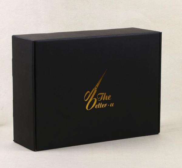 Custom Packaging Printed Black Card Paper Kraft E Flute Size Corrugated Shipping