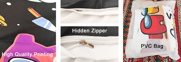 Customization 400TC 3D Printing Polyester Cotton Bedding Sets in 200*200 Fabric Density
